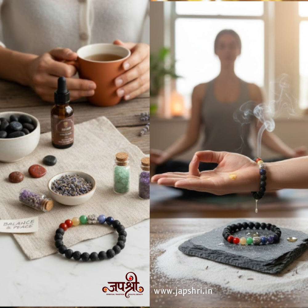 7 Chakra Lava Stone Healing Bracelet with Buddha Charm