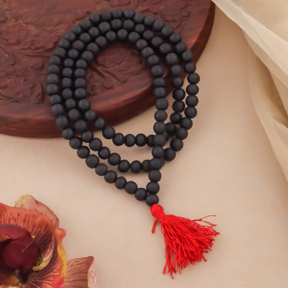 Premium 108 Beads Original Karungali (Ebony Wood) Japa Mala