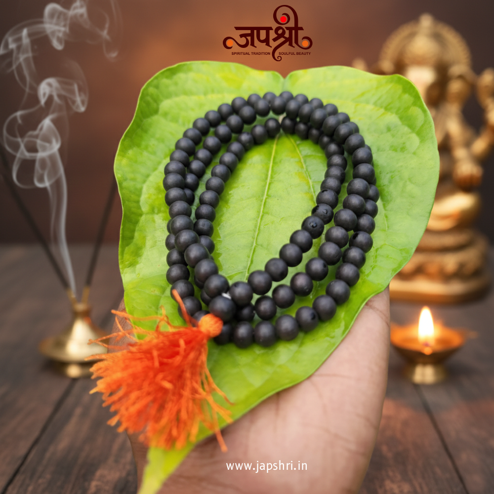 Premium 108 Beads Original Karungali (Ebony Wood) Japa Mala