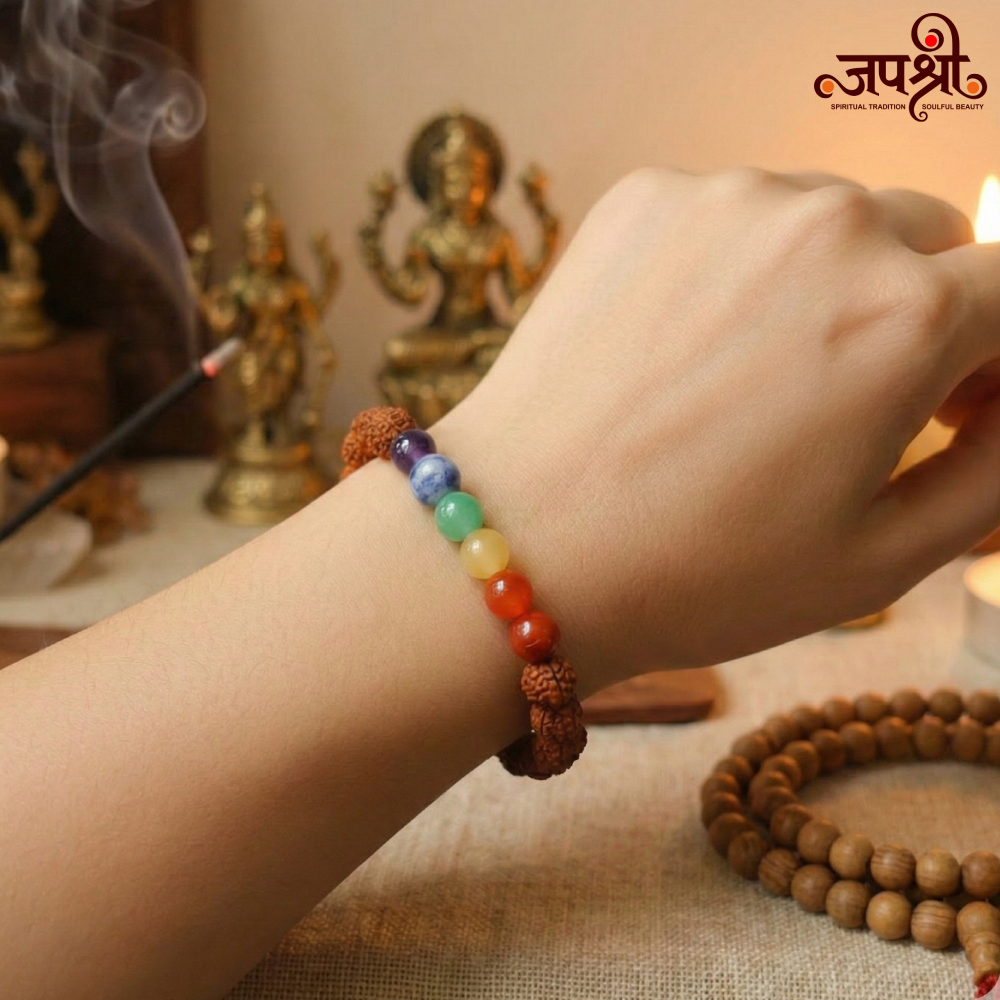 7 Chakra Rudraksha Bracelet