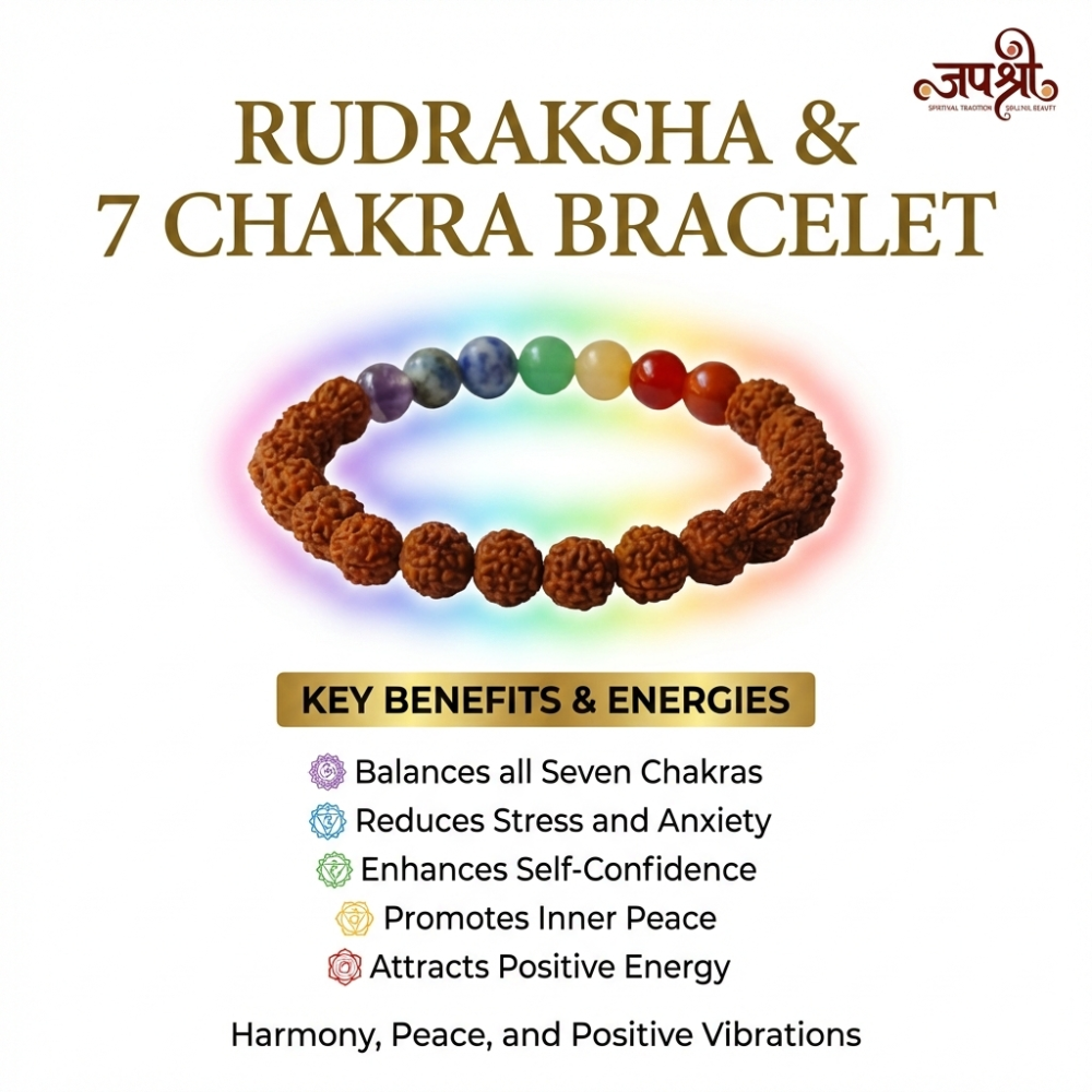7 Chakra Rudraksha Bracelet