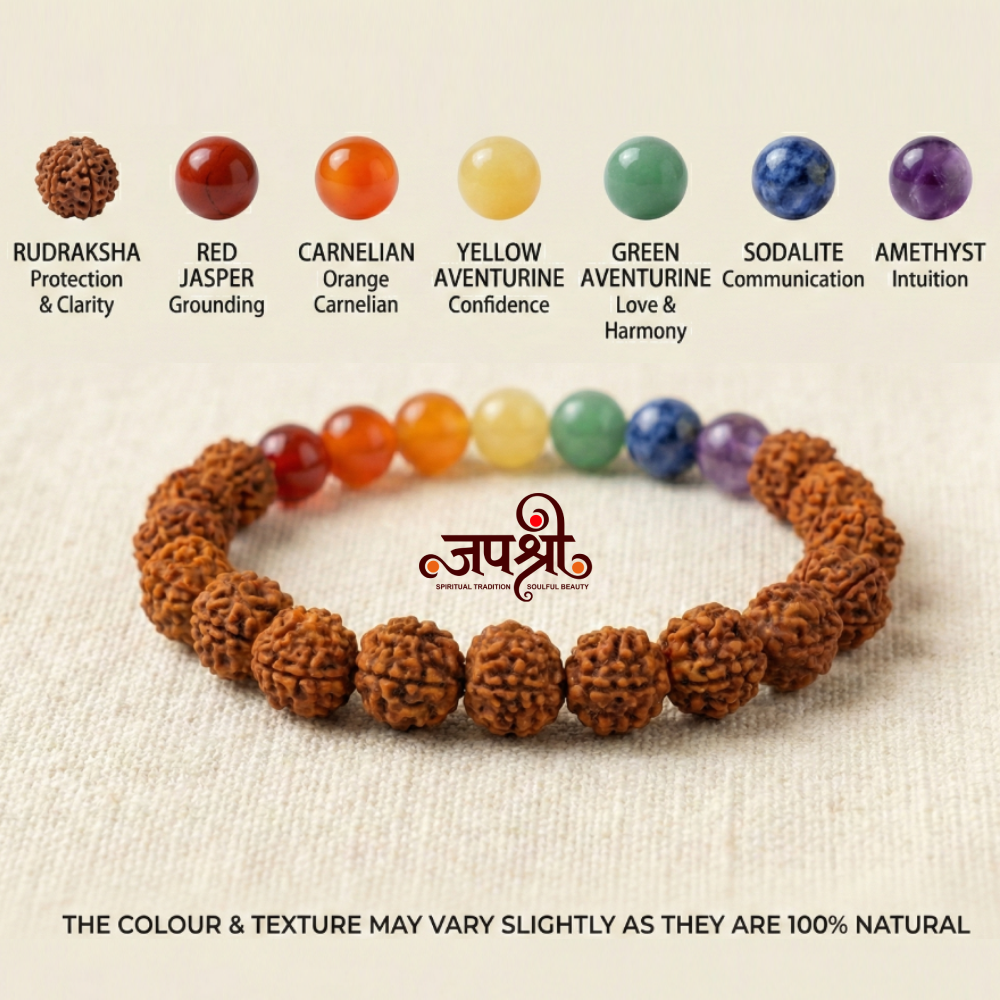 7 Chakra Rudraksha Bracelet