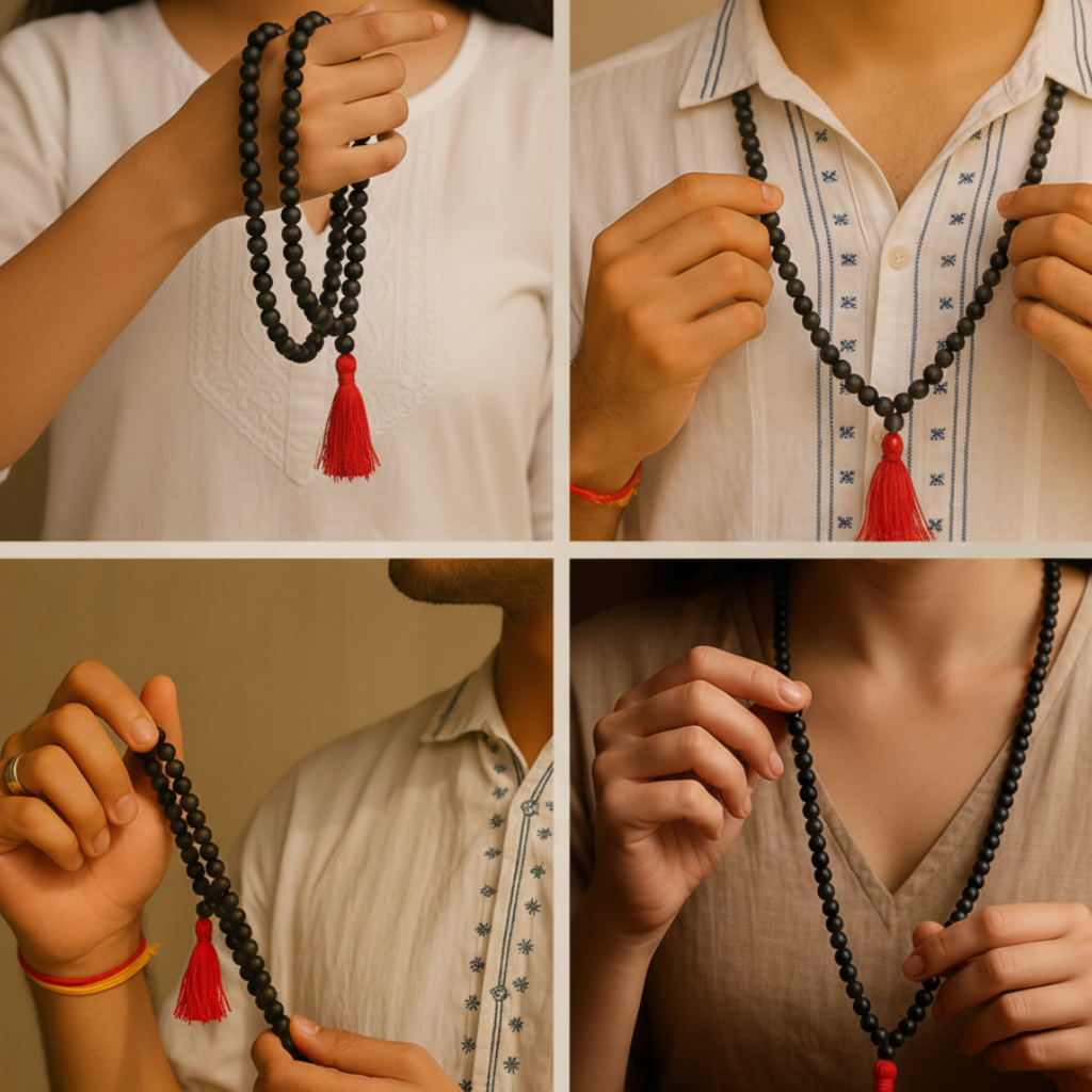 Karungali Mala 8mm 108+1 Authentic Ebony Wood Beads (Govt. Certified)