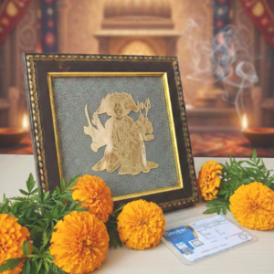 Panchamukhi Hanuman Raw Pyrite Frame