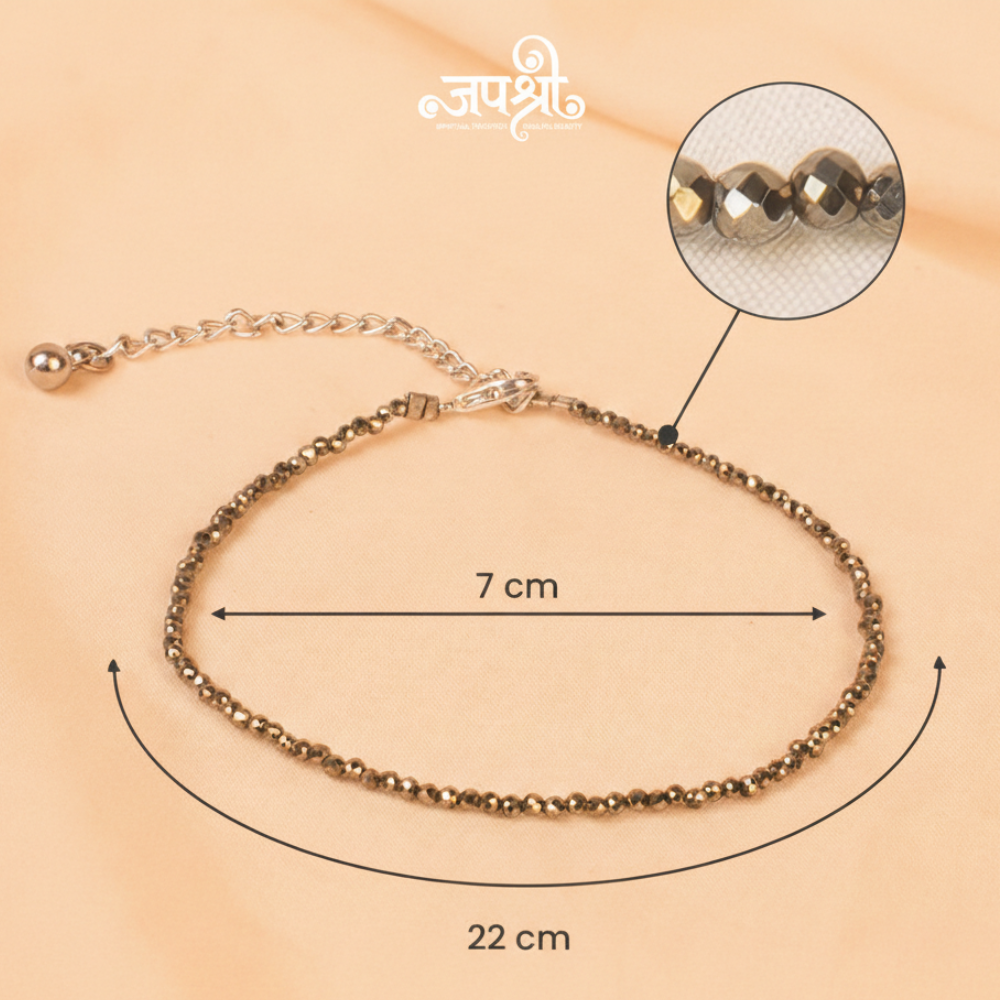 Raw Pyrite Anklet