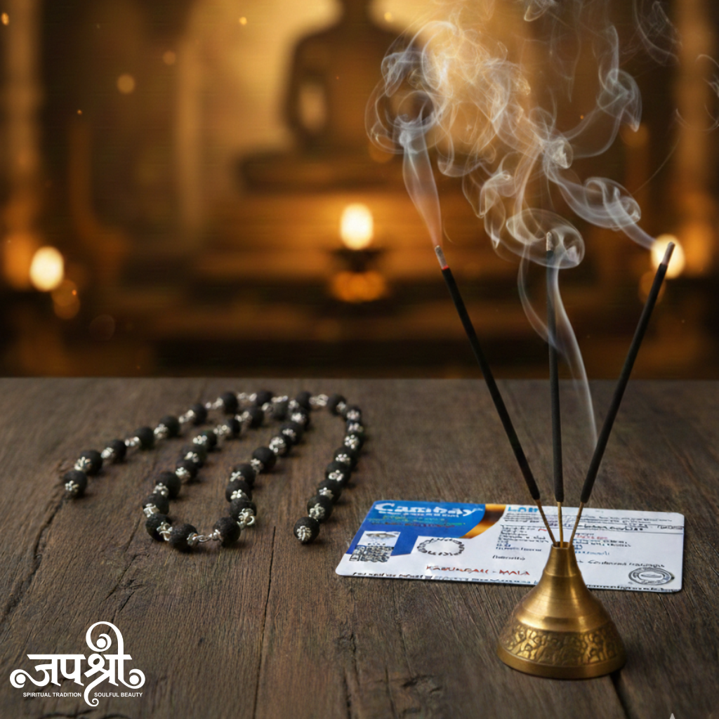 Silver Capped Karungali Mala