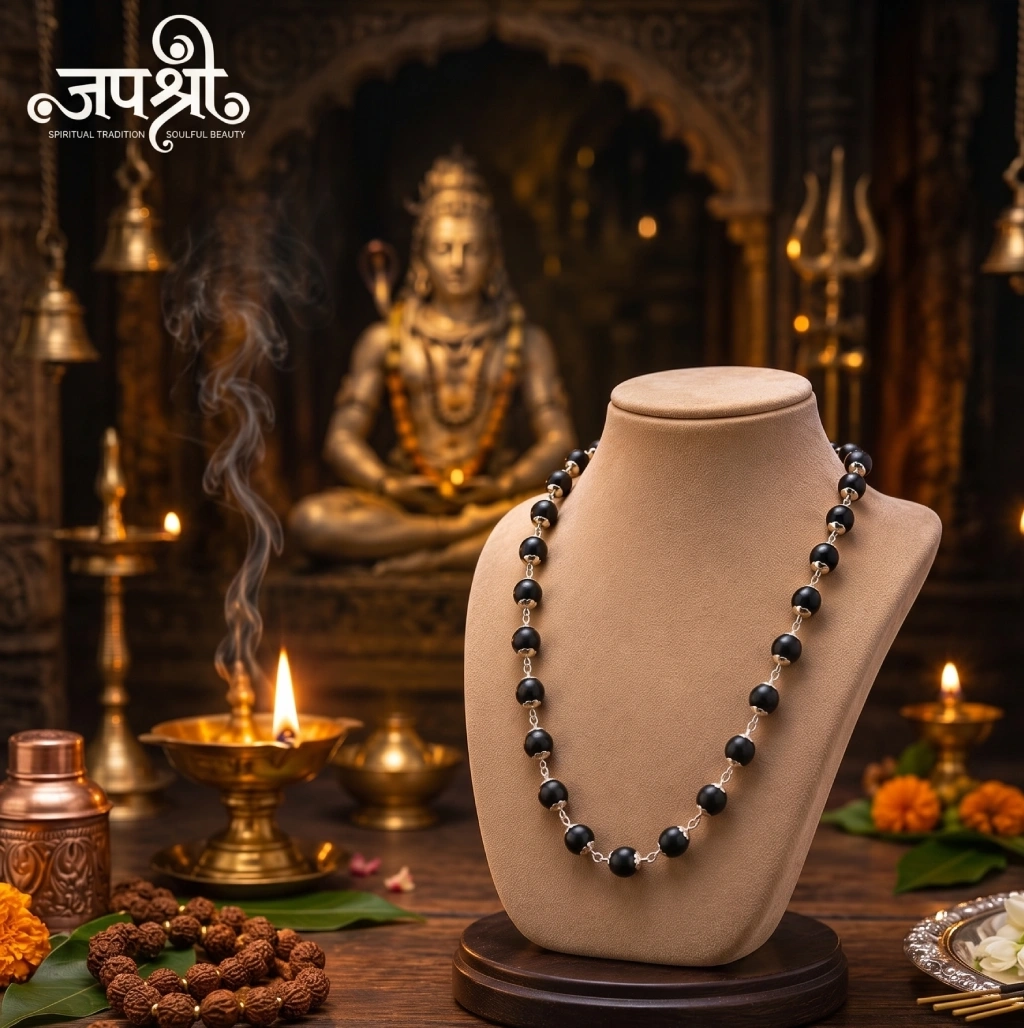 Silver Capped Karungali Mala - japshri (5)